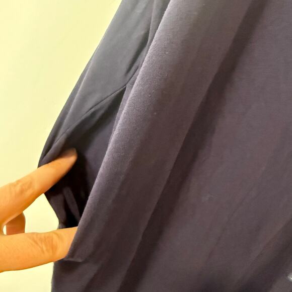 Universal Standard Women's Gramercy Jersey Shirt Dress Stretch Navy Blue Large - Picture 8 of 9